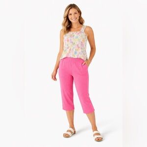 Belle by Kim Gravel capri pants pink size large